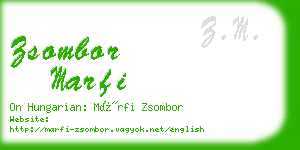 zsombor marfi business card